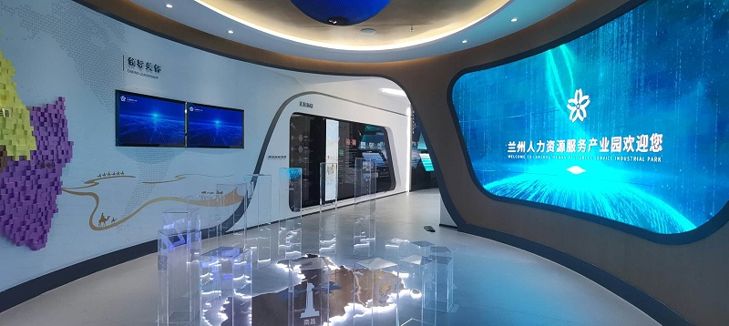 中億睿液晶屏、滑軌屏助力蘭州人力資源產(chǎn)業(yè)園打造創(chuàng)意科技化數(shù)字展廳