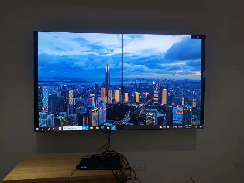 55寸拼接屏入駐深圳光明北橋黨群服務(wù)中心會議室項(xiàng)目安裝展示效果圖